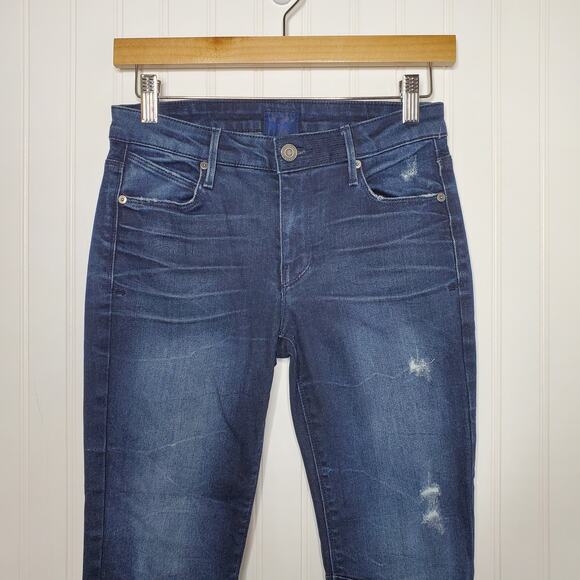 RtA Distressed Women's Classic Skinny Jeans Size 25 Distressed Dark Wash Cotton - Picture 2 of 10